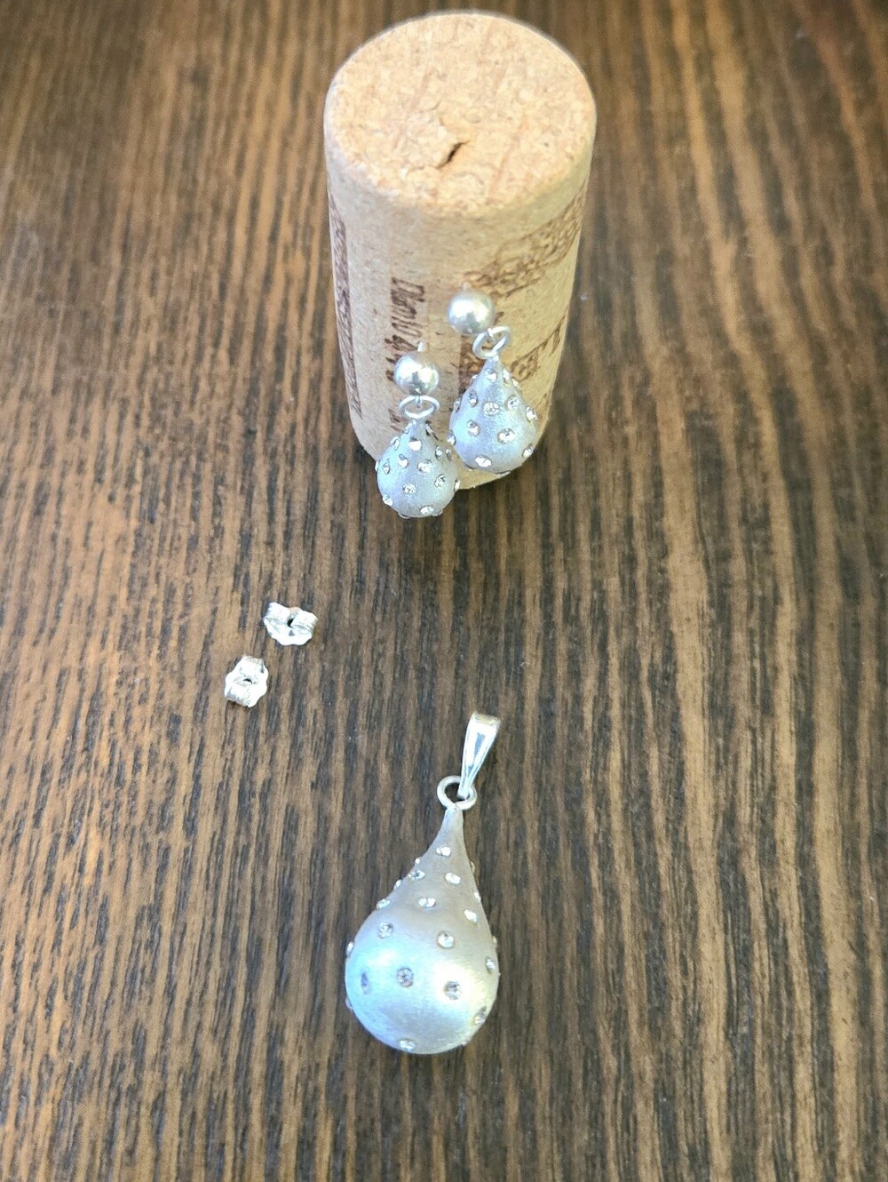 Sterling Silver Teardrop Earring & Pendant Set